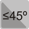 W wyrobiskach o nachyleniu ≤45°